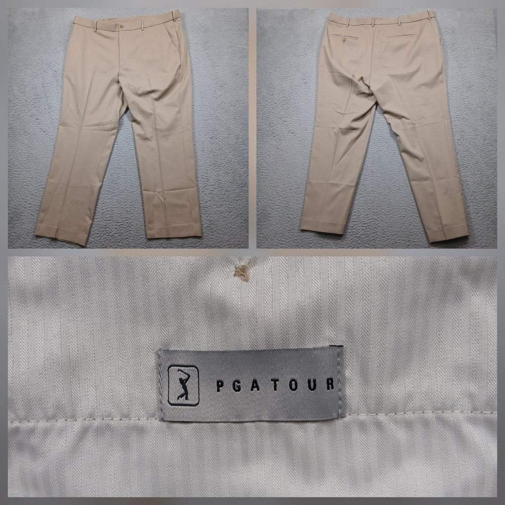 PGA Tour‎ Golf Pants Men W43x29 Khaki Performance Slacks